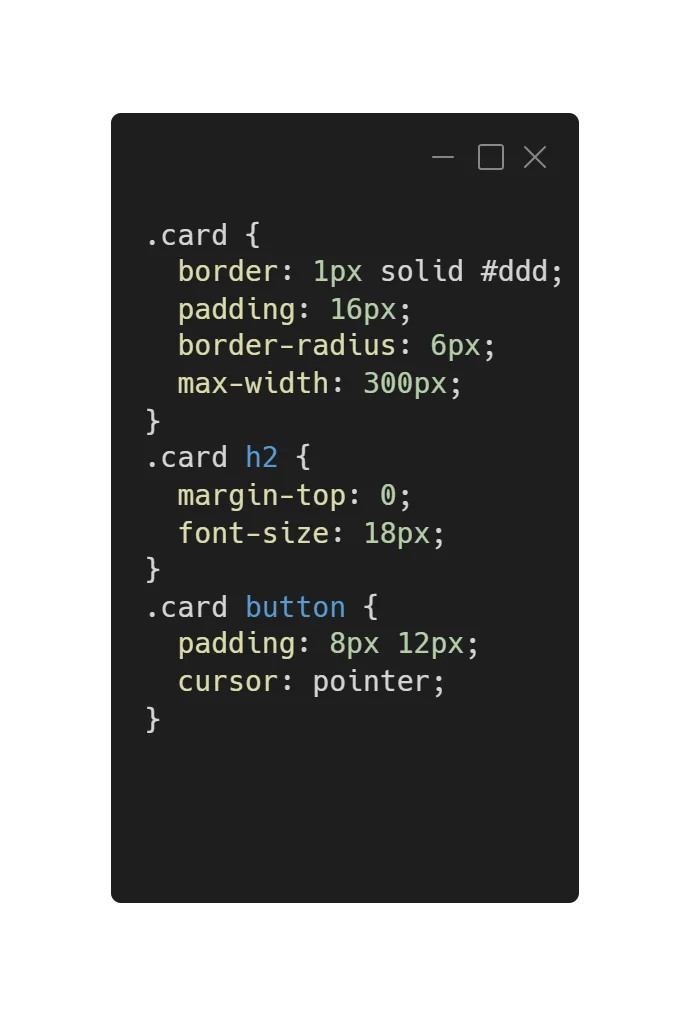 practical example a simple card 2